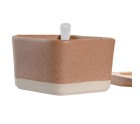 Set de Aperitivo DKD Home Decor 26 x 9 x 4 cm Porcelana Multicolor Bambú 8 Piezas Escandinavo