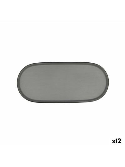 Bandeja de Aperitivos Bidasoa Gio Gris Plástico 28 x 12 cm (12 Unidades)