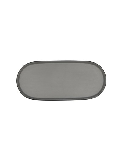 Snack tray Bidasoa Gio Grey Plastic 28 x 12 cm (12 Units)
