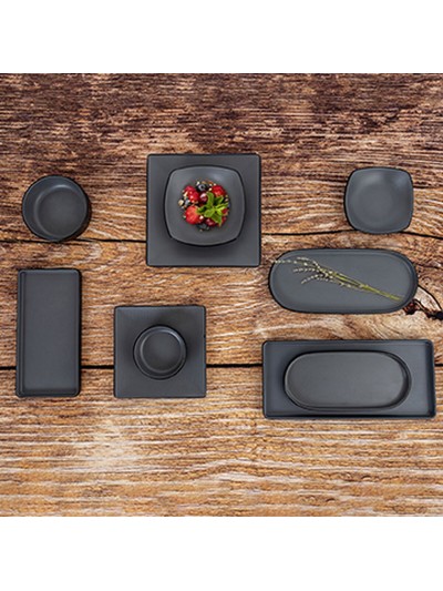 Plateau apéritif Bidasoa Gio Gris Plastique 23 x 10 cm (12 Unités)