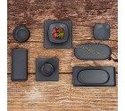 Snack tray Bidasoa Gio Grey Plastic 23 x 10 cm (12 Units)