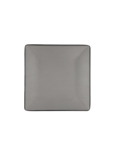 Flat Plate Bidasoa Gio Grey Plastic 21,5 x 21,5 cm (12 Units)