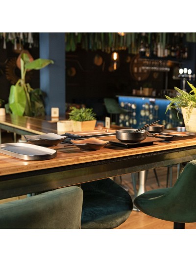 Bol para Aperitivos Bidasoa Gio Gris Plástico 13 x 13 cm 12 Unidades