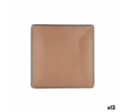 Flat plate Bidasoa Gio 21,5 x 21,5 cm Brown Plastic