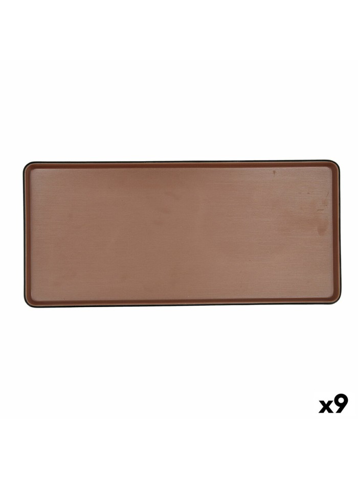Snack tray Bidasoa Gio Brown Plastic 31,5 x 14,5 cm (9Units)
