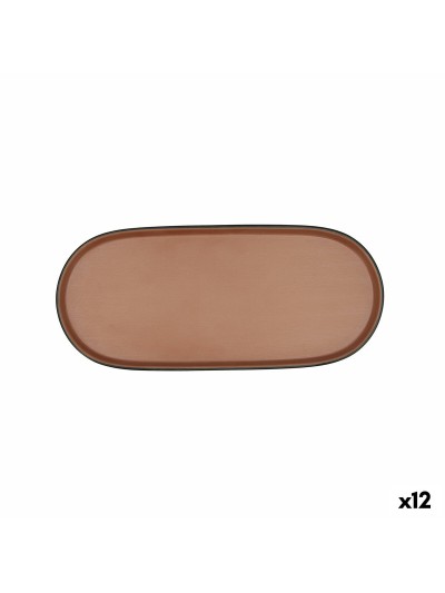 Bandeja de Aperitivos Bidasoa Gio Marrón Plástico 28 x 12 cm (12 Unidades)