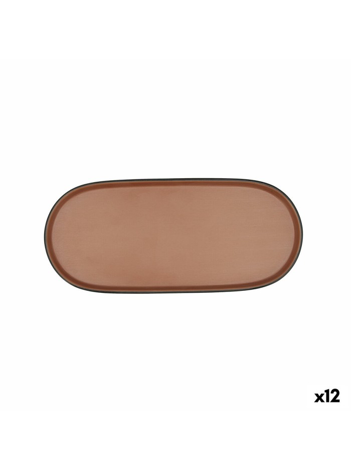 Snack tray Bidasoa Gio Brown Plastic 28 x 12 cm (12 Units)