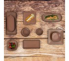 Snack tray Bidasoa Gio Brown Plastic 28 x 12 cm (12 Units)