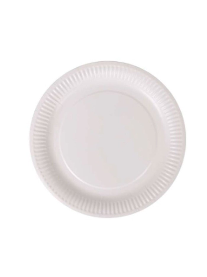 Plate set Algon White Cardboard Disposable 23 cm 100 Units
