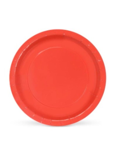 Set de Platos Algon Cartón Desechables Rojo 10 Unidades 20 x 20 x 1,5 cm