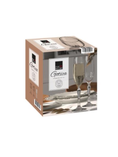 Set de Copas Royal Leerdam Gotica 210 ml Champagne Ø 4,8 x 22,5 cm 6 Unidades