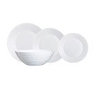 Dinnerware Set Luminarc Harena White Glass 19 Pieces