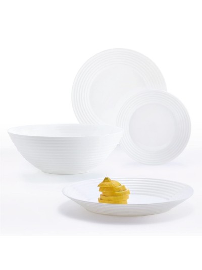 Set de Vajilla Luminarc Harena Blanco Vidrio 19 piezas