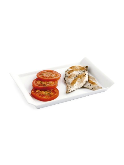 Bandeja de Aperitivos Quid Gastro Fresh 26 x 18 cm Cerámica Blanco (6 Unidades)