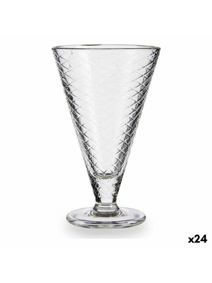 Ice Cream and Milk Shake Glass Transparent Glass 340 ml (24 Units)