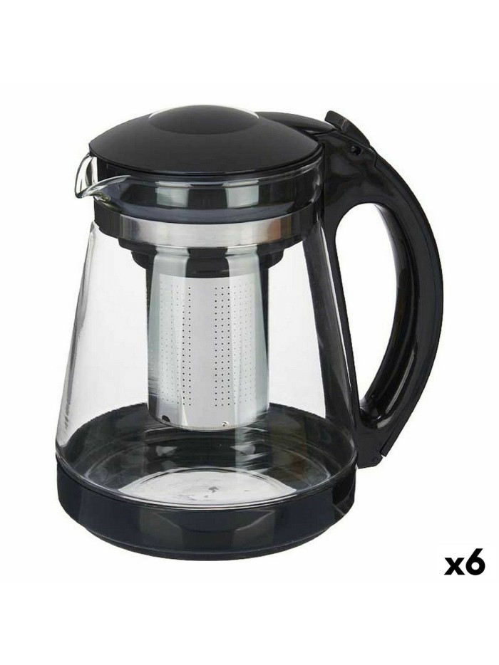 Teapot Transparent Stainless steel Plastic Glass 1,8 L (6 Units)