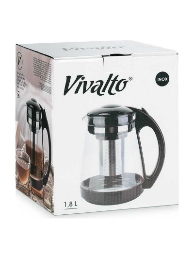 Tetera Transparente Acero Inoxidable Plástico Vidrio 1,8 L (6 Unidades)