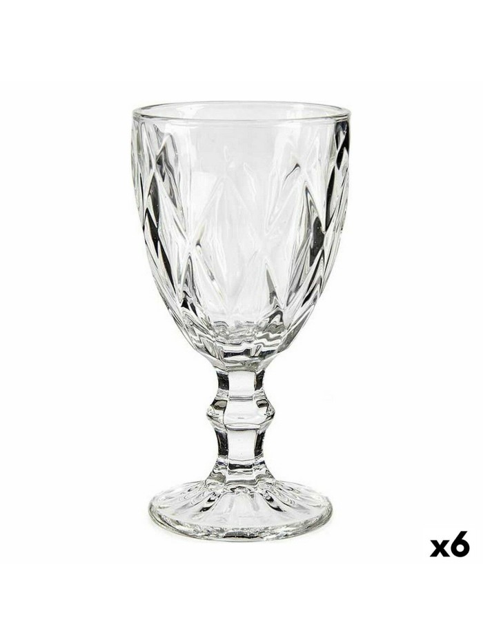 Copa de vino Diamante Transparente Vidrio 330 ml (6 Unidades)