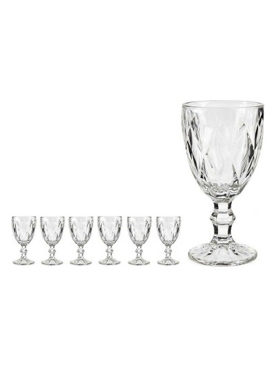 verre de vin Diamant Transparent verre 330 ml (6 Unités)