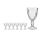 Copa de vino Diamante Transparente Vidrio 330 ml (6 Unidades)