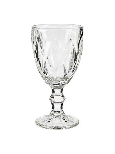 Wine glass Diamond Transparent Glass 330 ml (6 Units)