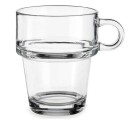 Taza Apilable Transparente Vidrio 270 ml (24 Unidades)
