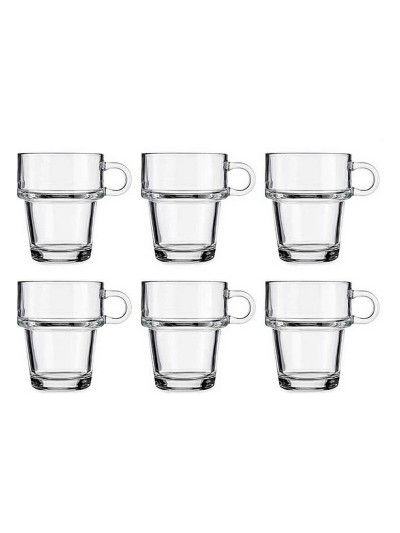 Tasse Empilable Transparent verre 270 ml (24 Unités)