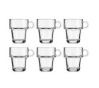 Tasse Empilable Transparent verre 270 ml (24 Unités)