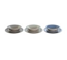 Vajilla DKD Home Decor Azul Azul cielo Gres 26,5 x 26,5 x 3 cm 18 Piezas