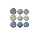 Assiettes DKD Home Decor Bleu Bleu ciel Grès 26,5 x 26,5 x 3 cm 18 Pièces