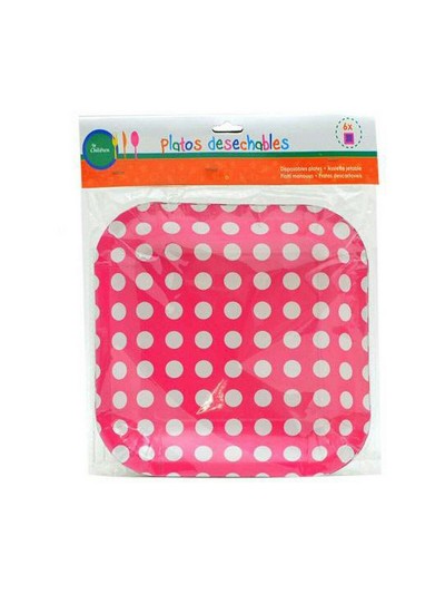 Plate set Points Disposable 24 x 2 x 19 cm (12 Units)