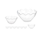 Set of bowls Hasir Transparent Glass (2 Units)