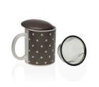 Taza con Filtro para Infusiones Versa Estrellas Porcelana Acero