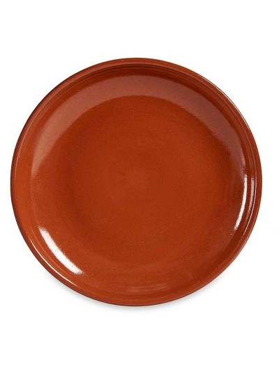 Plato Llano Barro cocido 23 x 2 x 23 cm Carne (10 Unidades)