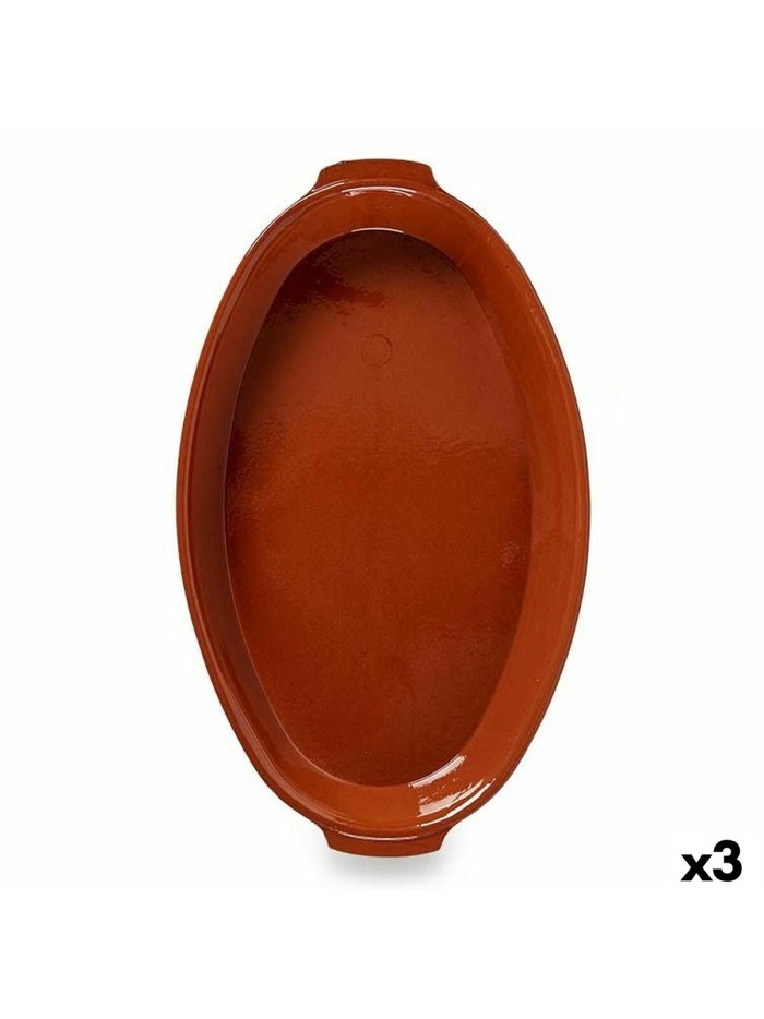 Fuente para Horno Barro cocido 3 Unidades 56 x 7,5 x 32 cm