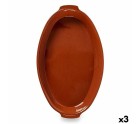 Oven Dish Baked clay 3 Units 56 x 7,5 x 32 cm