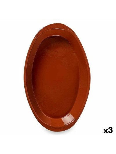 Fuente para Horno Barro cocido 3 Unidades 45 x 6,5 x 27 cm