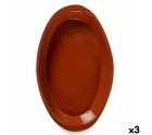 Oven Dish Baked clay 3 Units 45 x 6,5 x 27 cm