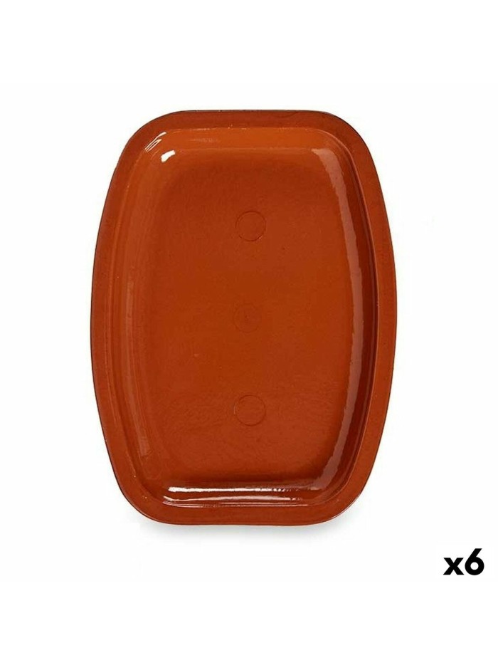 Oven Dish Baked clay 6 Units 26 x 3,5 x 35 cm