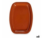 Oven Dish Baked clay 6 Units 26 x 3,5 x 35 cm