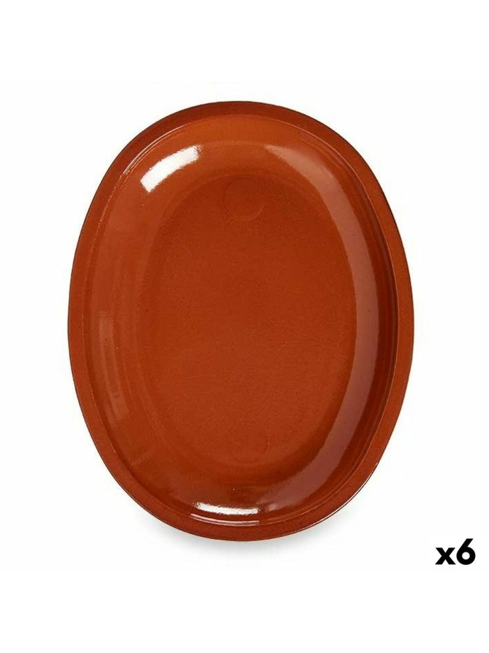 Oven Dish Baked clay 6 Units 24,5 x 3 x 30,5 cm