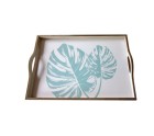 Tray Versa Shelly Blue MDF Wood 30 x 5 x 45 cm