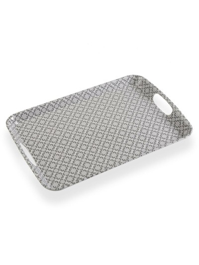 Bandeja de Aperitivos Versa Oslo Gris Melamina 31 x 3 x 46,2 cm