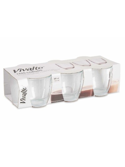 Set de Vasos Transparente Vidrio 150 ml (12 Unidades)