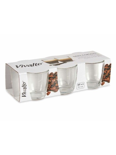 Set de Vasos Transparente Vidrio 90 ml (12 Unidades)