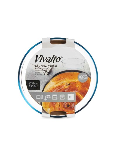 Baking tray Transparent Borosilicate Glass 31,5 x 5 x 31,5 cm (6 Units)
