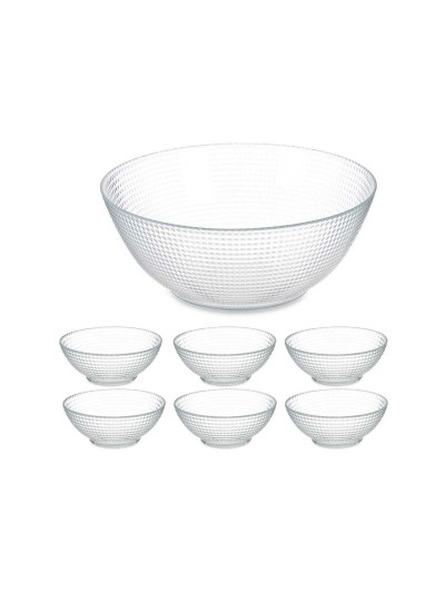 Set of bowls Generation Transparent Glass (4 Units)