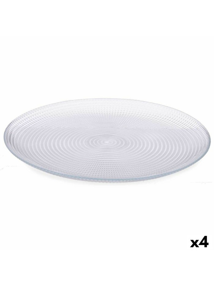 Plate set Generation Ø 27 cm Transparent Glass (4 Units)