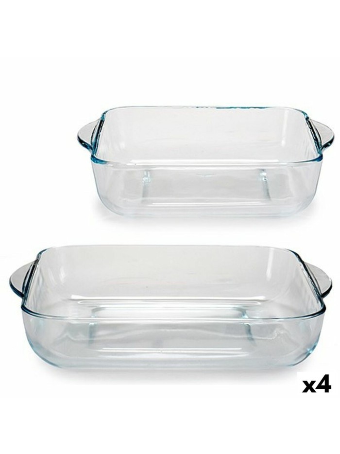 Set de Fuentes de Cocina Borcam Cuadrada (4 Unidades)