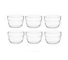 Set of bowls Motto Transparent Glass 200 ml (8 Units)